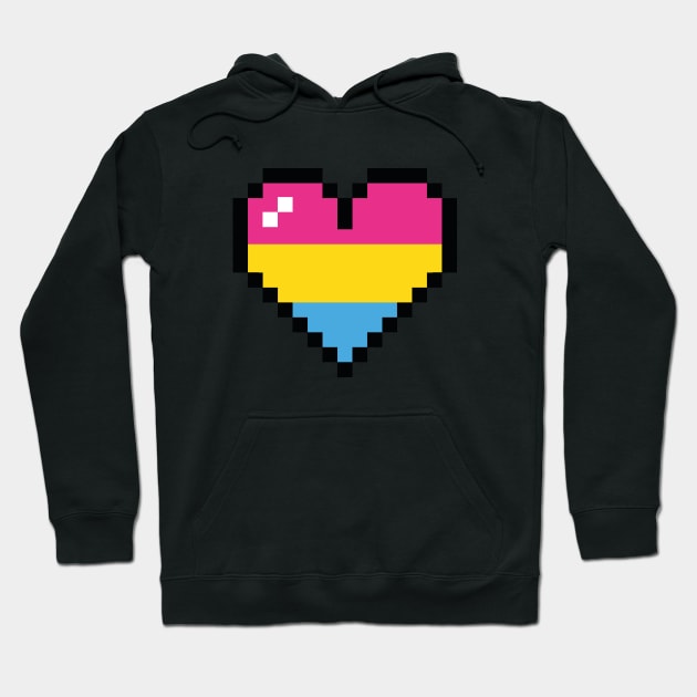 Pansexual 8 bit heart Hoodie by MandyDesigns